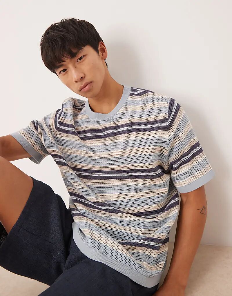 

Футболка Cotton On Knit в синюю летнюю полоску Cotton:On