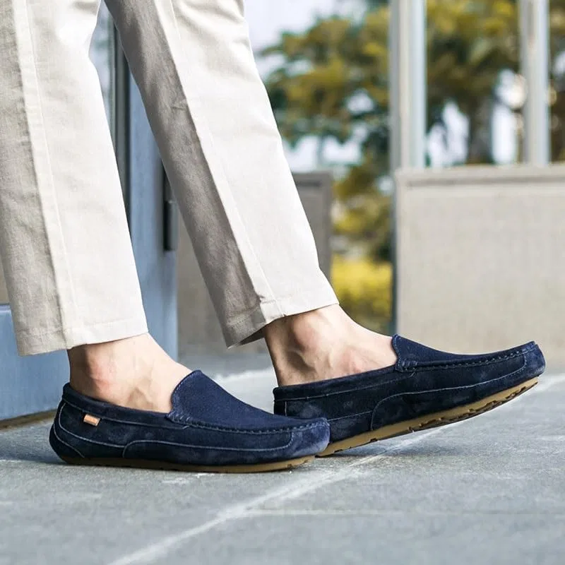 Лоферы мужские кожаные Loafers Shoes Blue PUGHGAETZF — фото 3