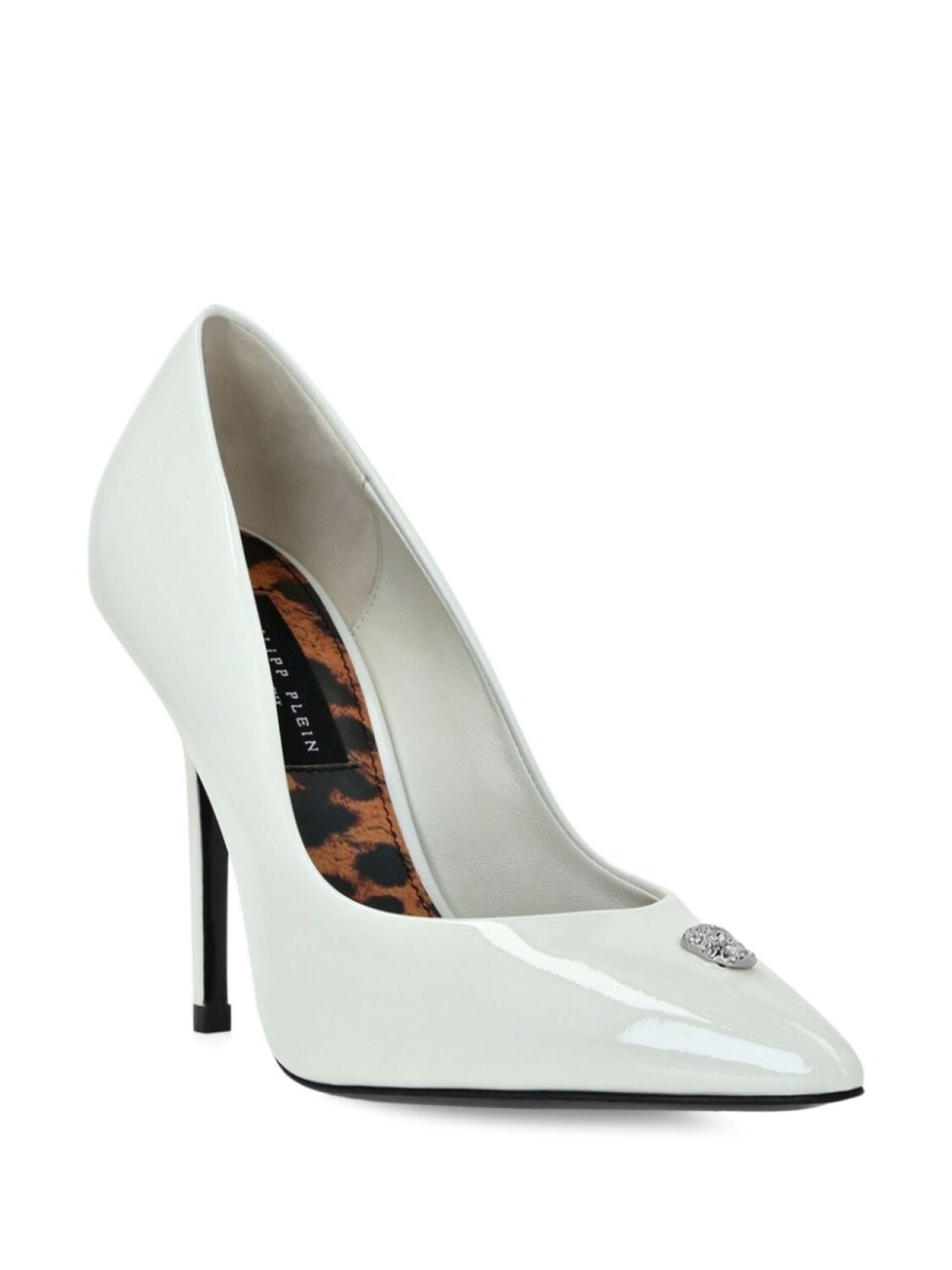 Philipp Plein туфли-лодочки с декольте, белый — фото 2