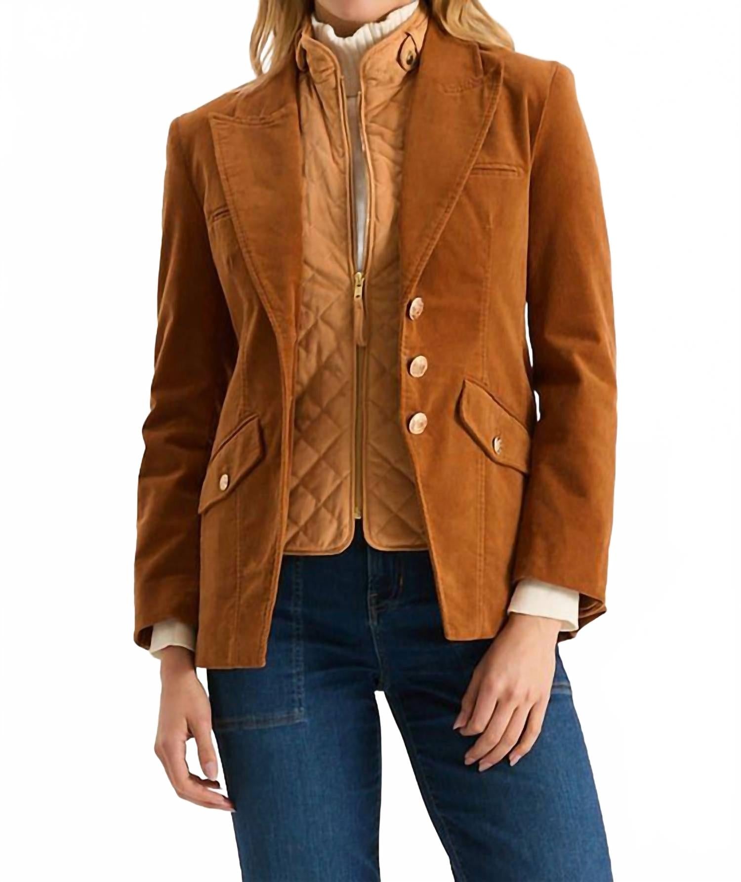 

Tyler Boe Вельветовая куртка Goldie коричневого цвета