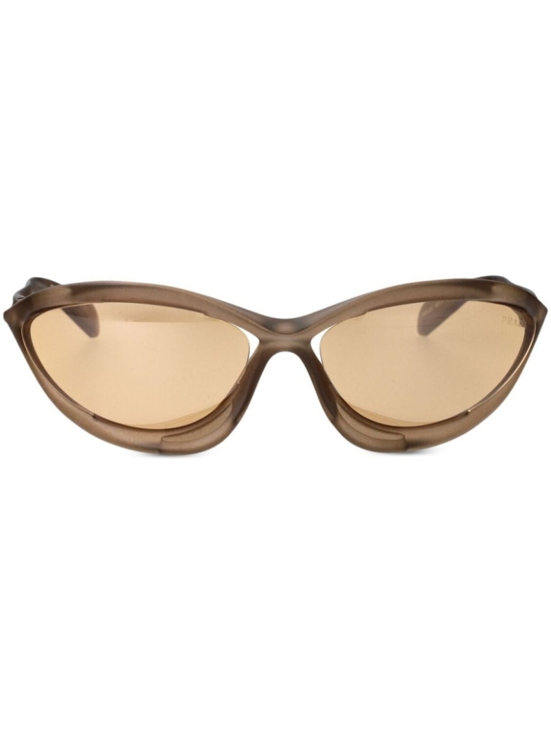 

Солнцезащитные очки Prada Eyewear в овальной оправе, коричневый