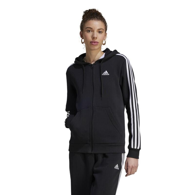 

Спортивная куртка Adidas с капюшоном женская - черная