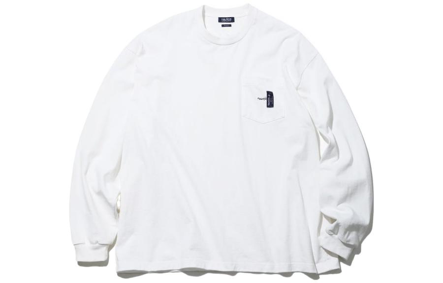 

Футболка мужская с круглым вырезом, умеренный прямой крой NAUTICA JAPAN, белый