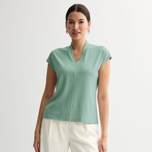 

Женский джемпер с V-образным вырезом Nine West, цвет hanover blue