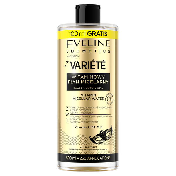 

Витаминный мицеллярный флюид для лица, 500 мл Eveline Cosmetics Variete
