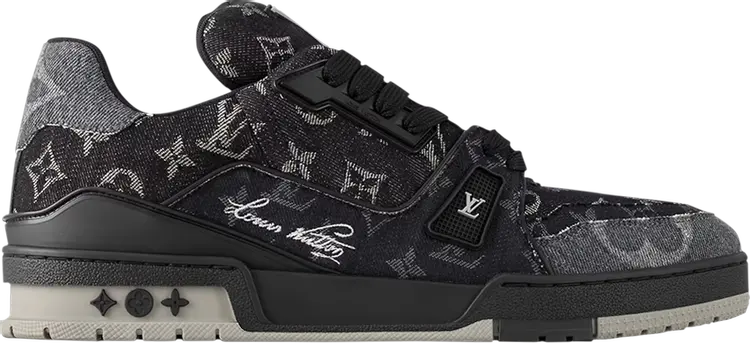 

Кроссовки Louis Vuitton Trainer 'Black Monogram Denim', черный