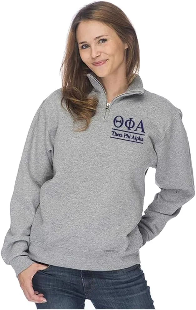 

Толстовка Theta Phi Alpha Quarter Zip Pullover Sorority Letters Shop