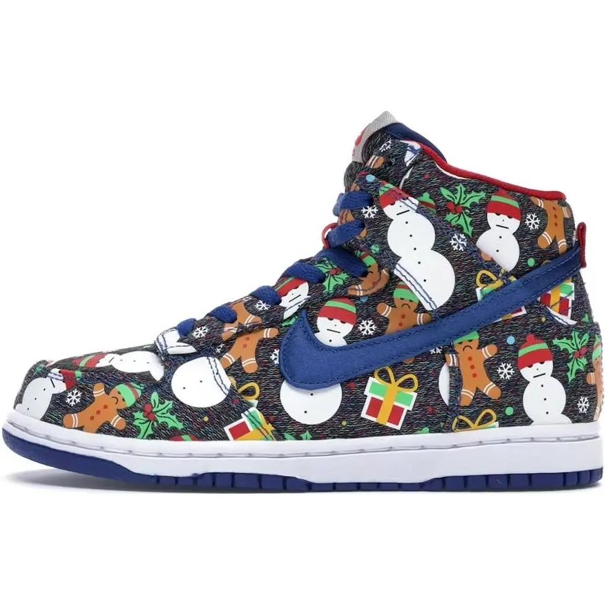 

Nike Детские кроссовки для скейтбординга Dunk SB Slip с противоскользящим покрытием, высокие, черно-синие, для детей от 3 до 7 лет