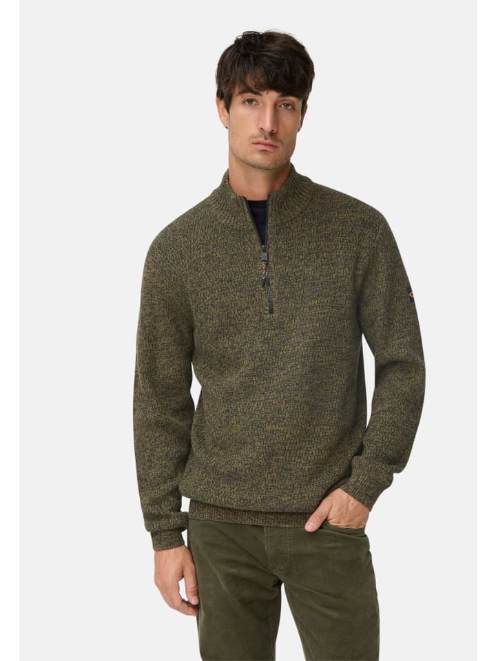 

Camel Active Вязаный пуловер с пятнистой текстурой, темно-зеленого цвета