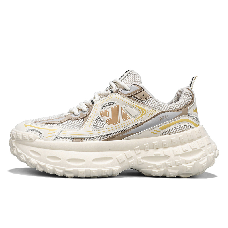 

Дышащие утолщенные низкие кроссовки для мужчин с эффектом увеличения роста NMR, бежевый