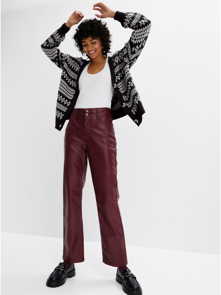 

Брюки из искусственной кожи бордового цвета WITT WEIDEN