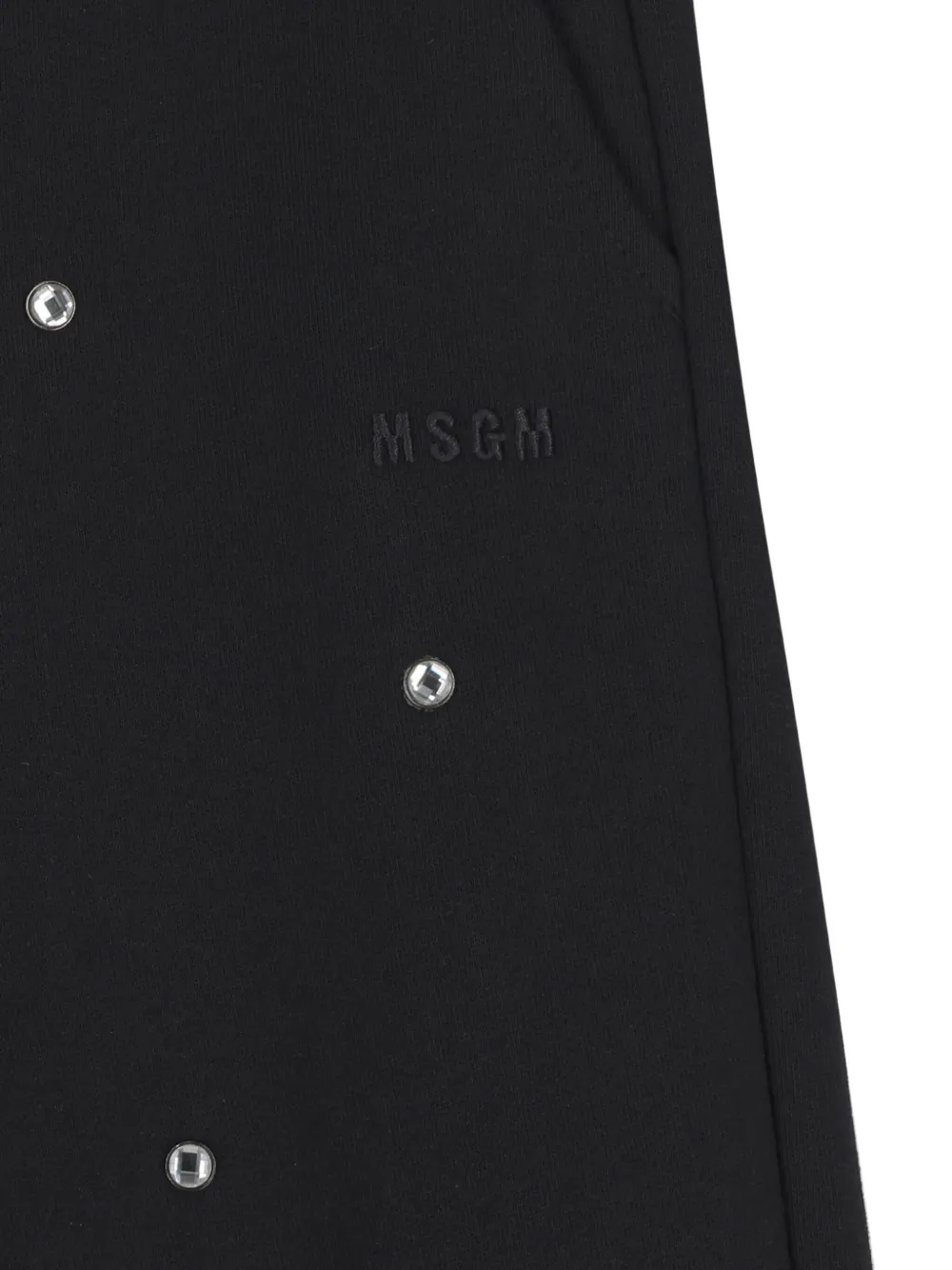 Джоггеры, украшенные кристаллами MSGM Kids, черный — фото 3