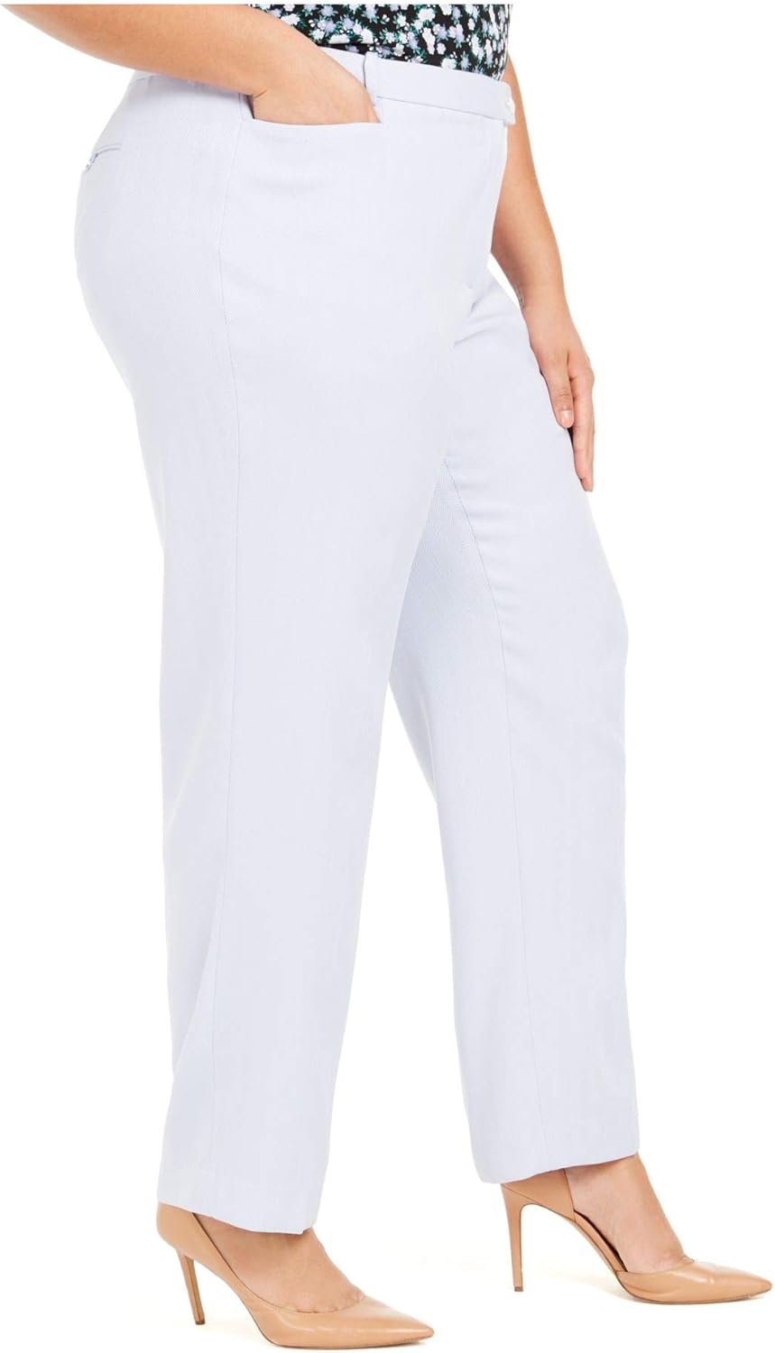 Женские брюки CALVIN KLEIN Plus Size Modern Fit с узором «елочка», Blue — фото 3