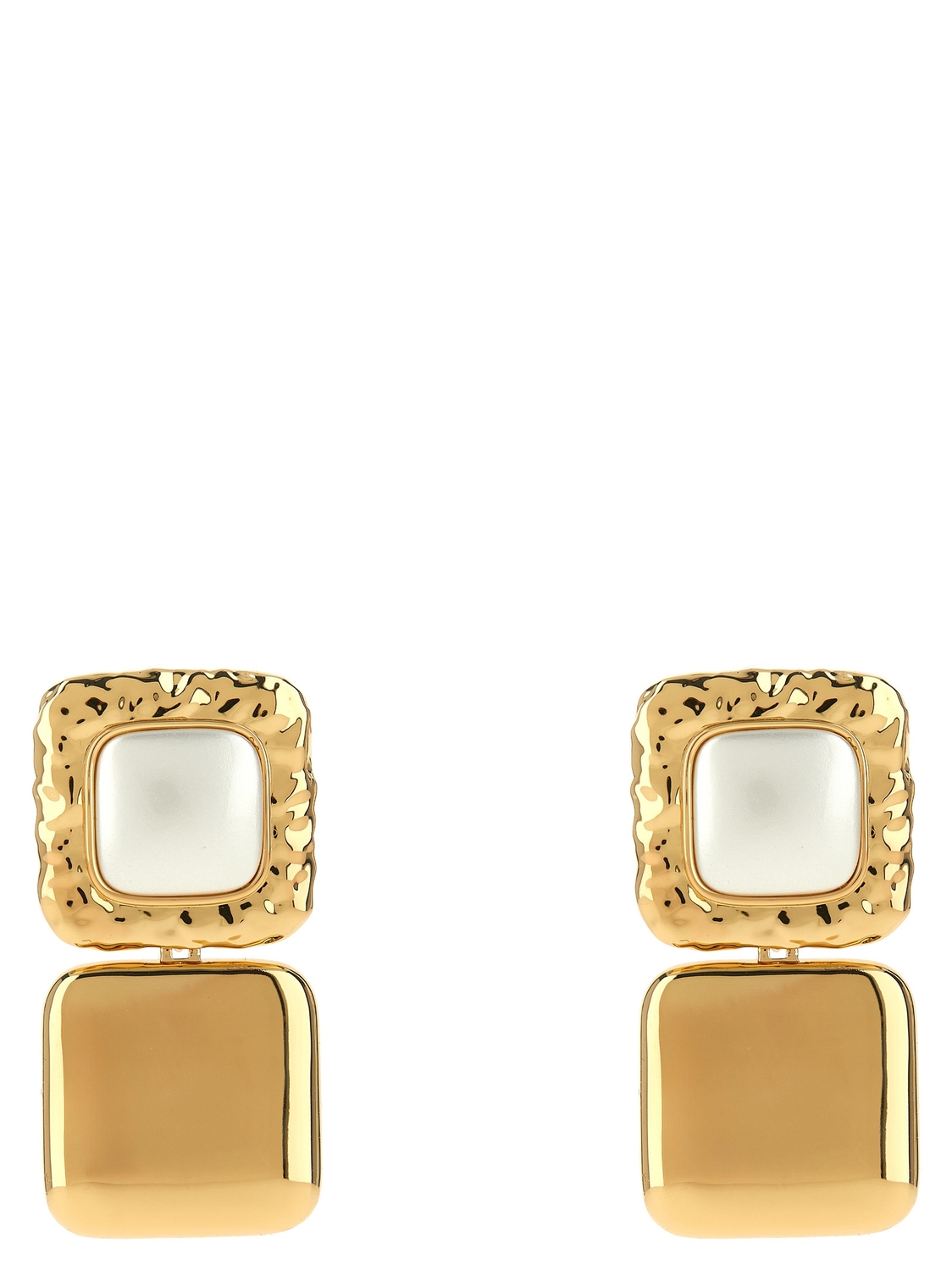 

SELF PORTRAIT Серьги с жемчугом в пятнистом золотом цвете, многослойные