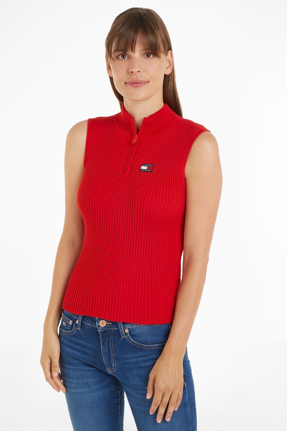 

Жилет-Свитер на молнии Tommy Jeans, красный
