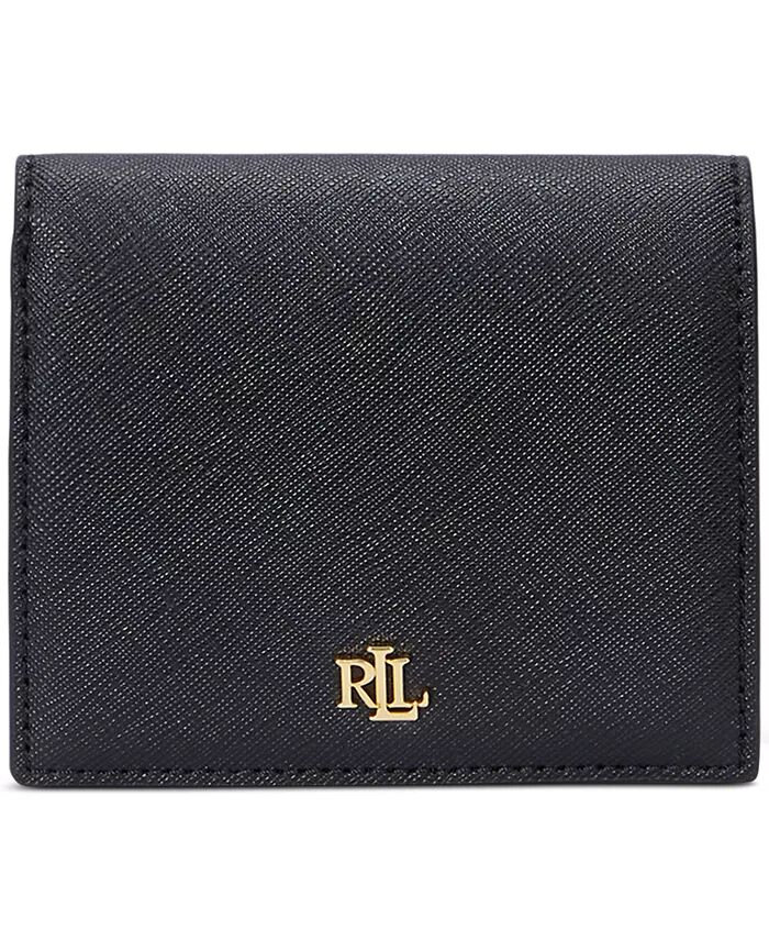 

Компактный кожаный кошелек Crosshatch Lauren Ralph Lauren, черный
