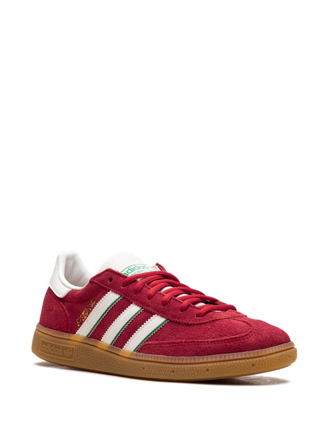 Кроссовки Adidas Handball Spezial "Better Scarlet/Green", красный — фото 2