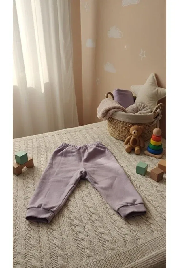 Детские спортивные штаны для девочек с резинкой Basics Buufuu, Lila — фото 4