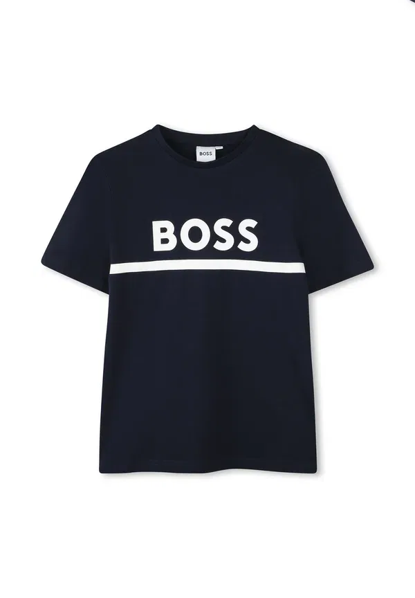 Футболка с принтом "manches courtes" - футболка с принтом Boss Kidswear, синий