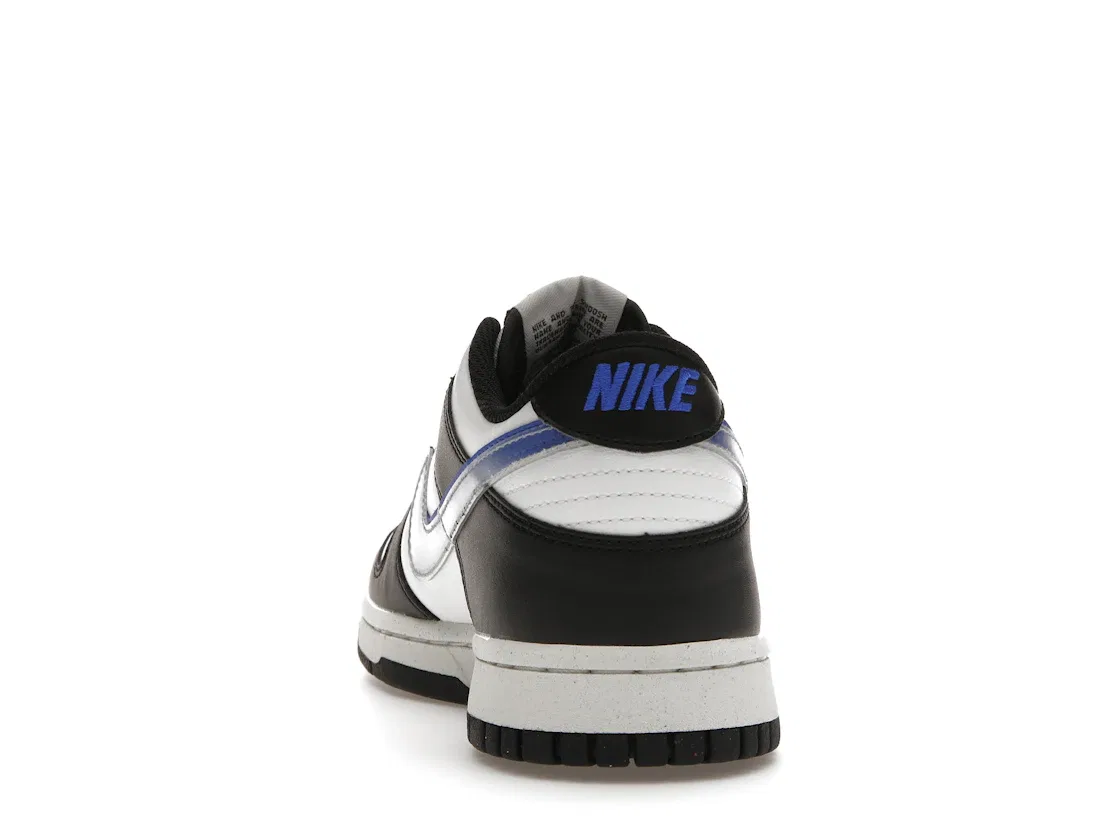 Детские кроссовки с длинным шнурком Nike Dunk Low Next Nature Nike, Black/White-Game Royal — фото 4