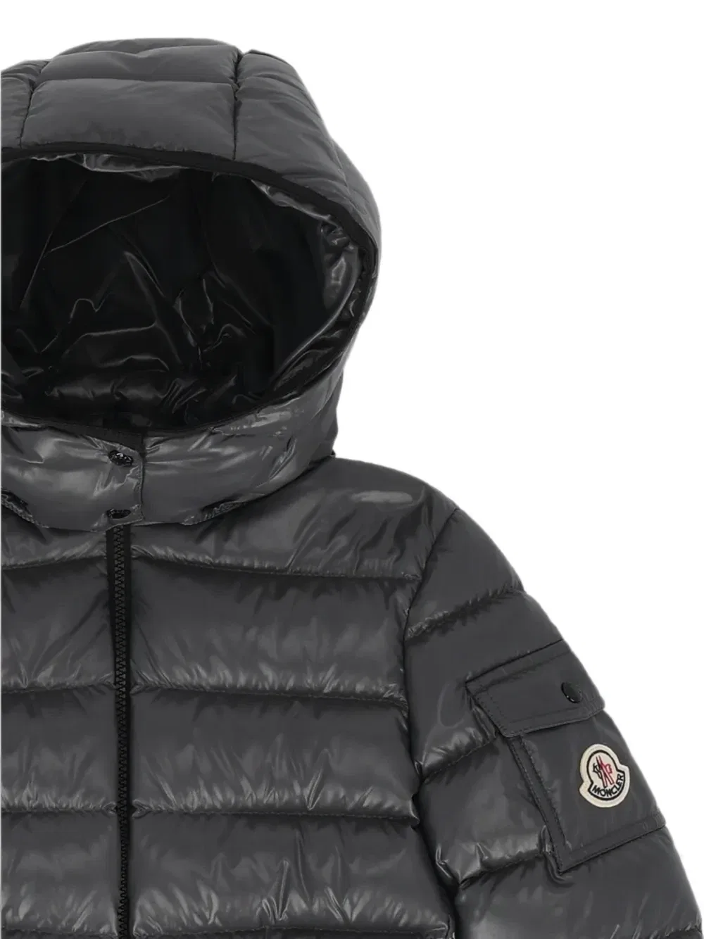 Стеганая куртка Bady с подкладкой Moncler Enfant, серый — фото 3