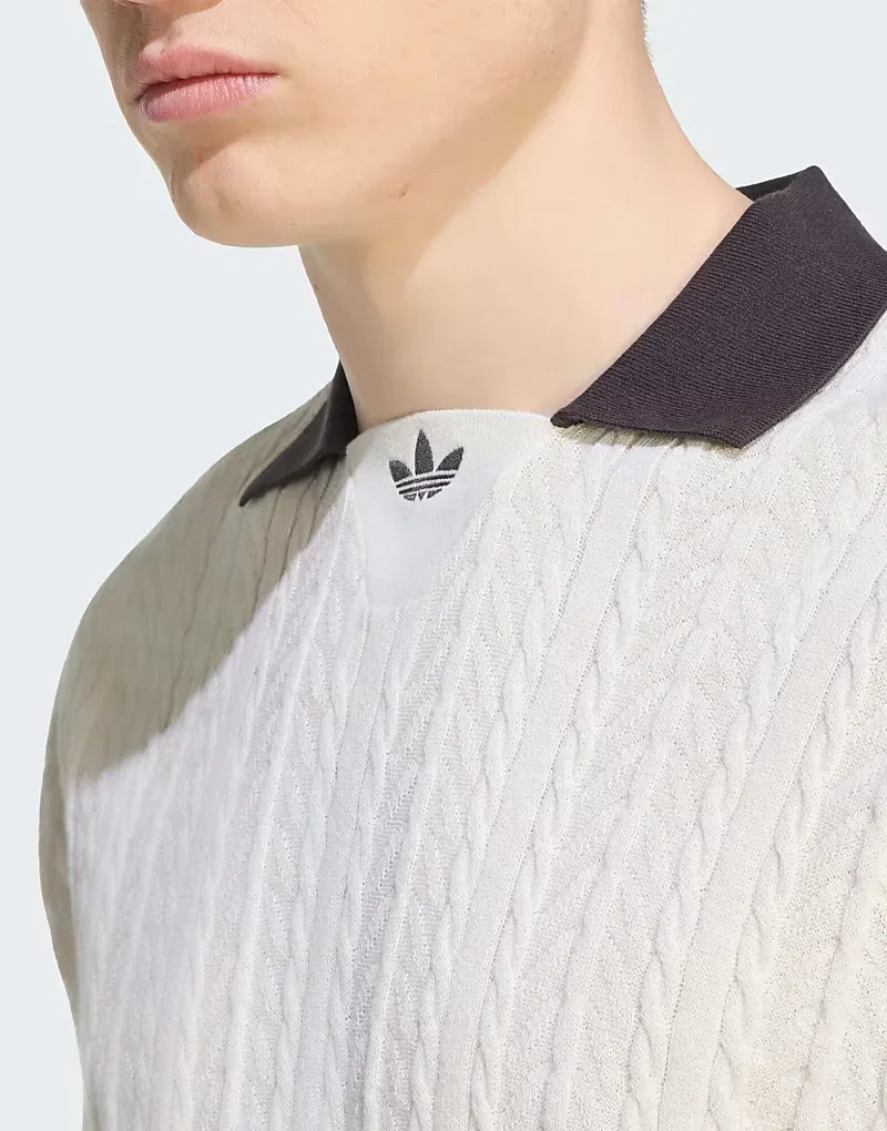 Футболка Adidas Originals с косами, облачно-белый — фото 2