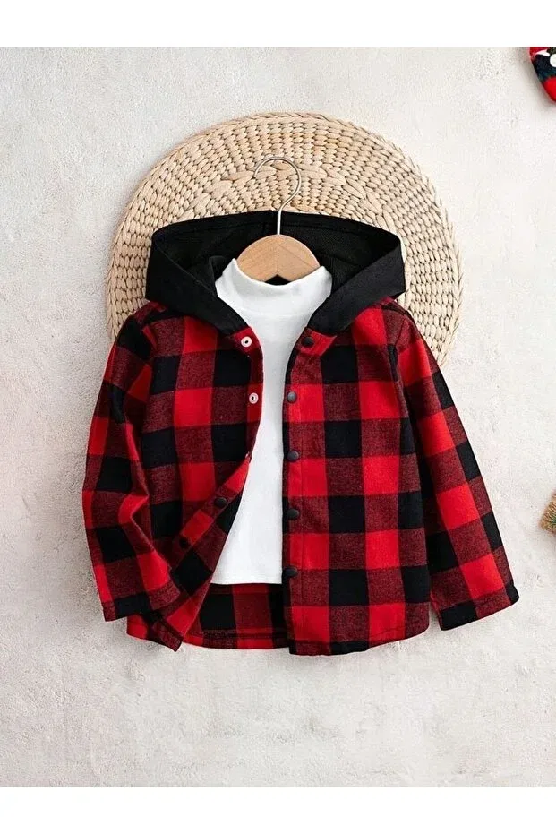 Детская рубашка для мальчиков с длинным рукавом Shop, Red
