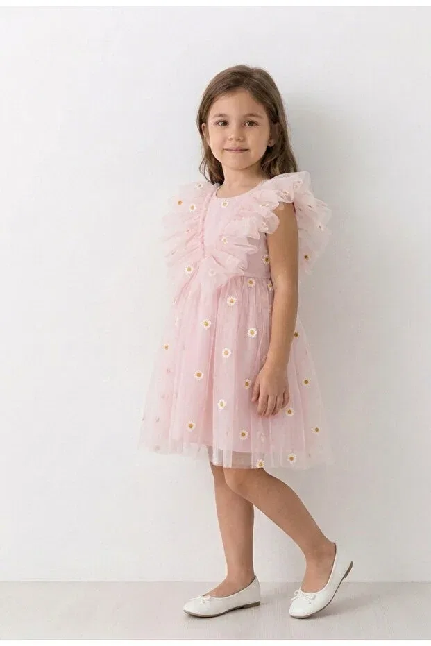 Детское платье для девочек с вышивкой Penu Baby Kids, Pink — фото 3