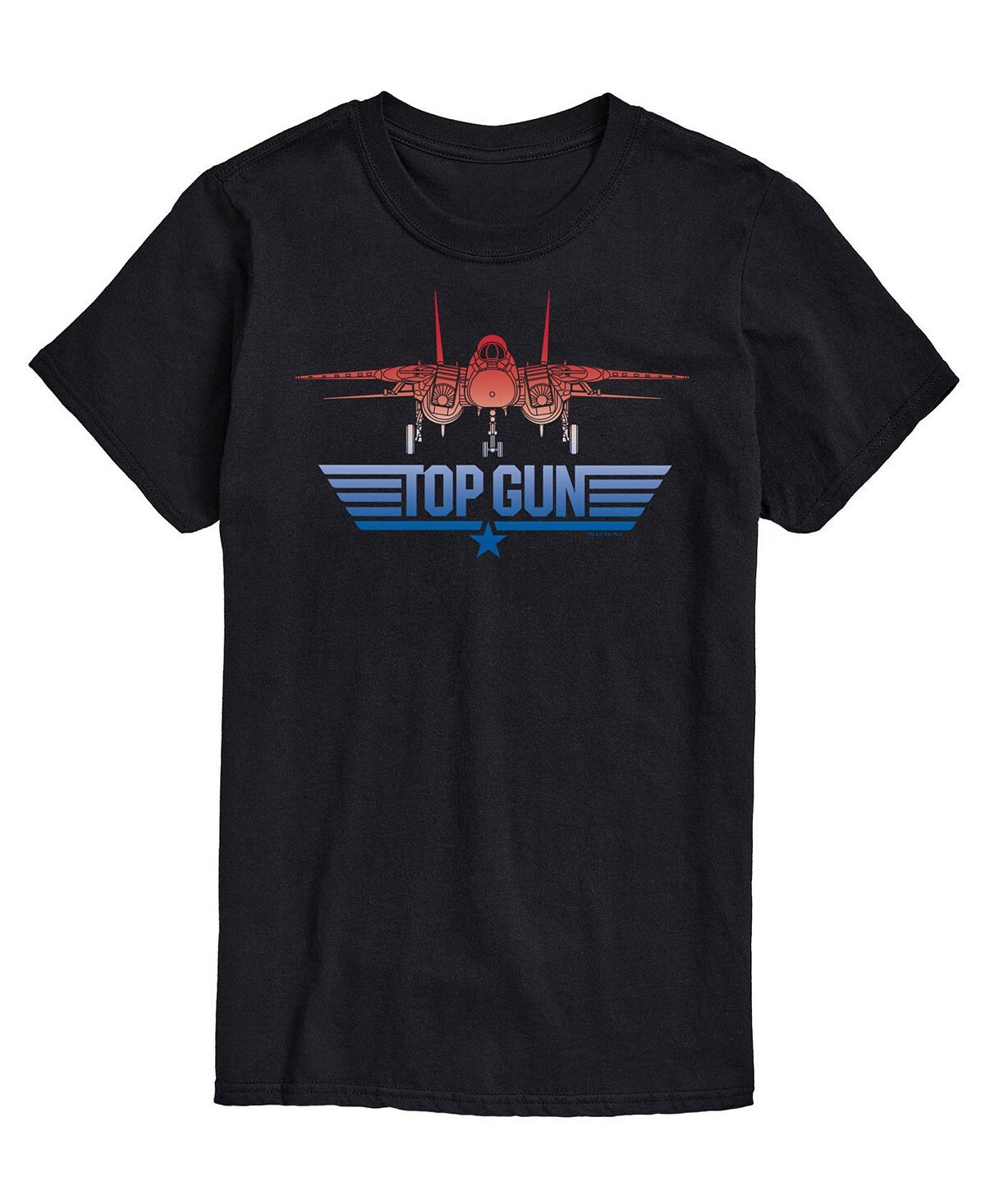 

Мужская футболка top gun logo с принтом самолета AIRWAVES, черный