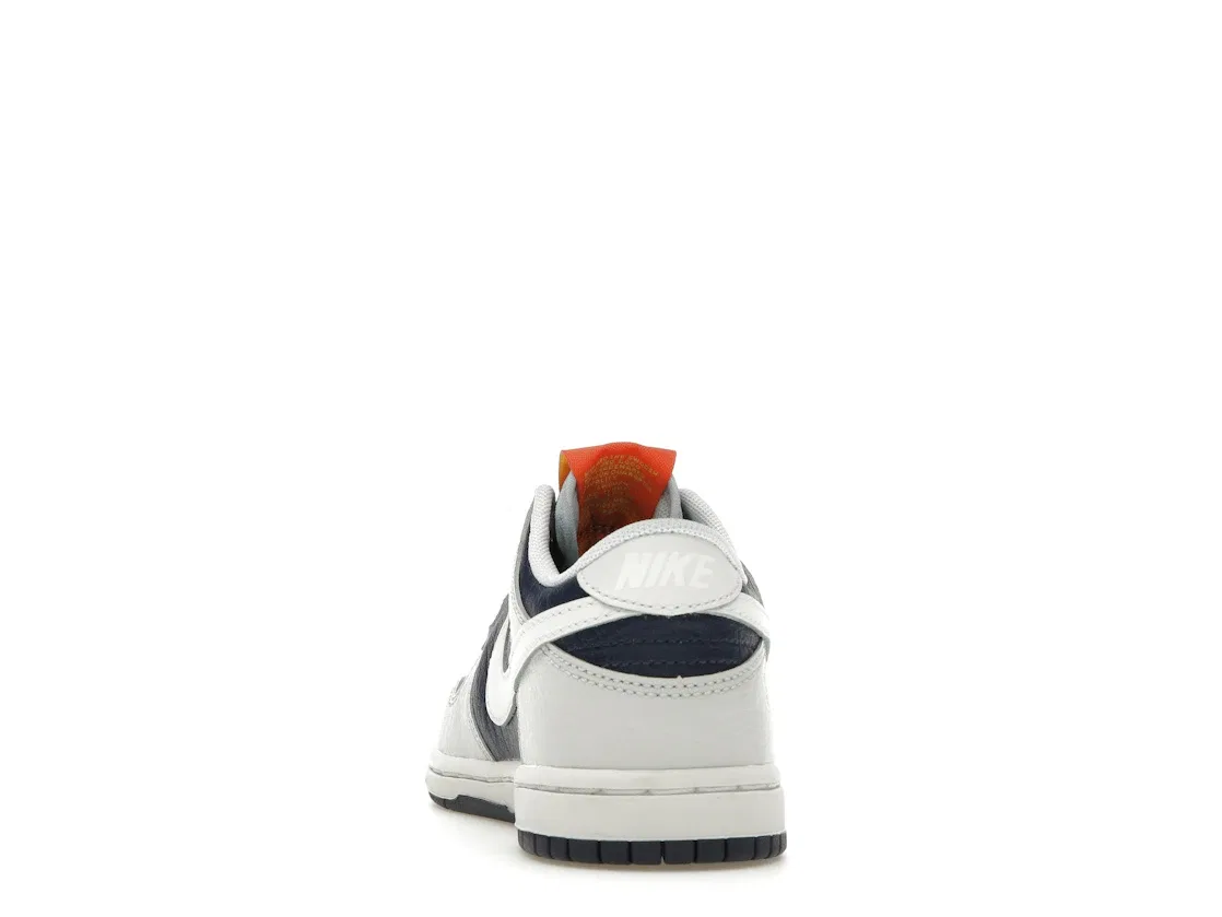Детские кроссовки без шнурков Nike Dunk Low Nike, Photon Dust/Midnight Navy/Blue Tint/White — фото 4