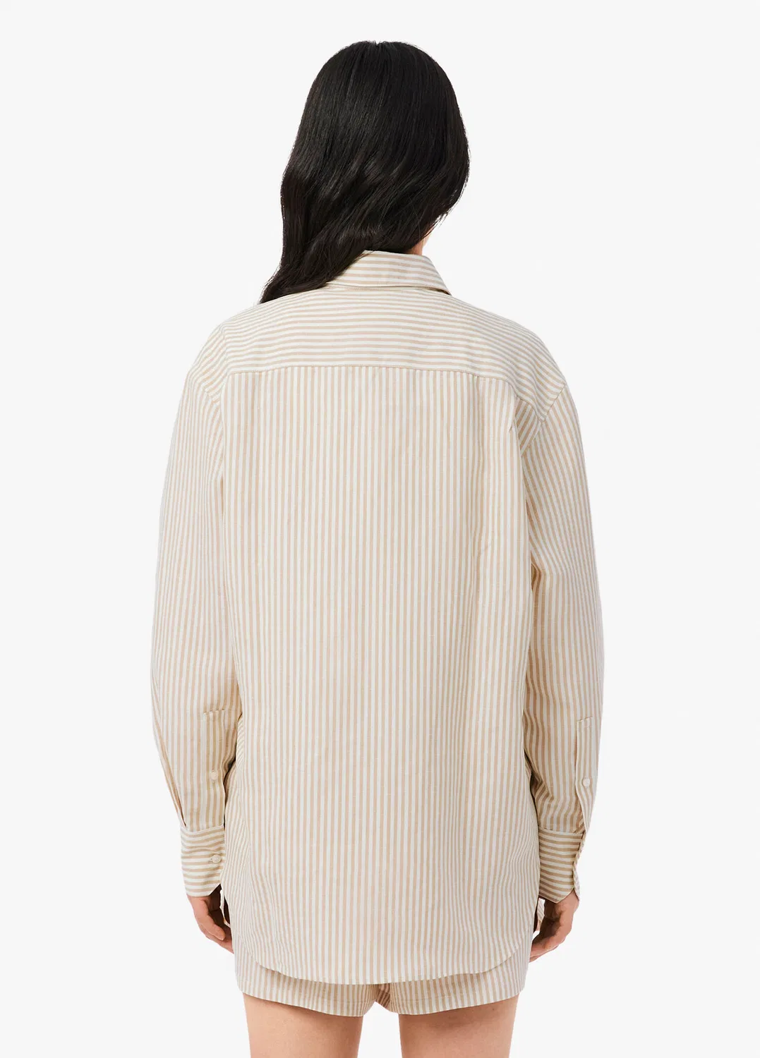 Рубашка Lacoste Oversize Fit, кремовая — фото 4