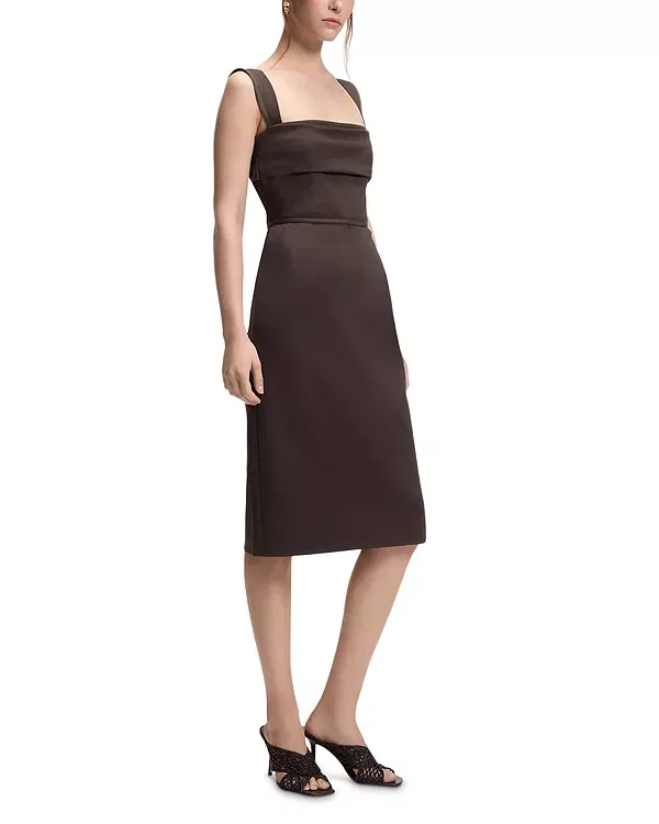 Женское платье Drapera Jersey Dress Boss, темно-коричневый — фото 3