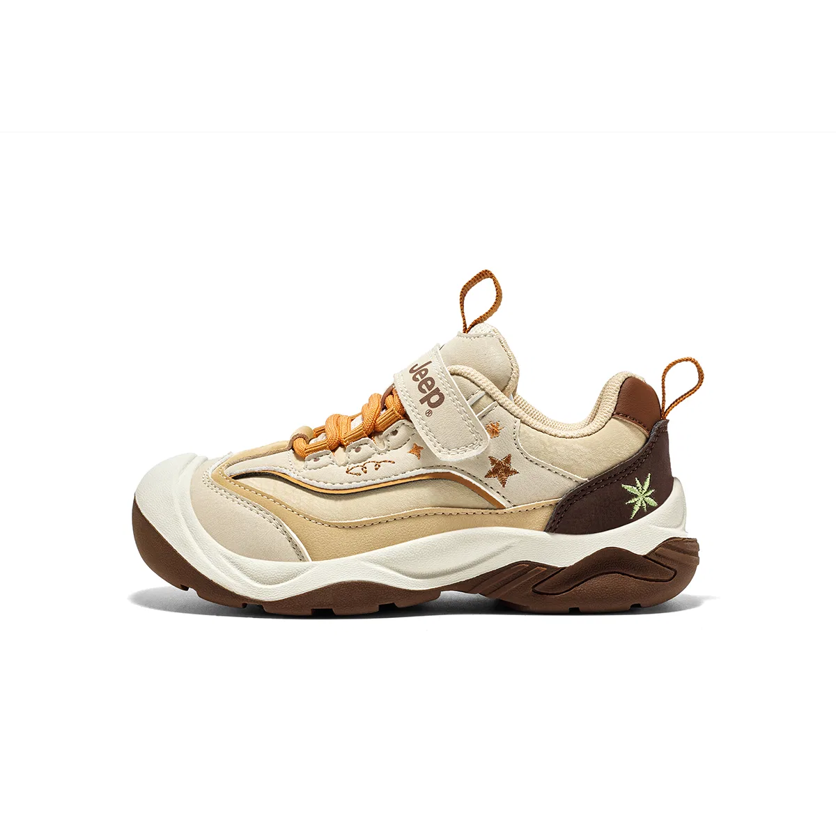 Детские кроссовки с синтетической кожи Jeep Explorer 2.0, Milk Tea Brown/Light Khaki