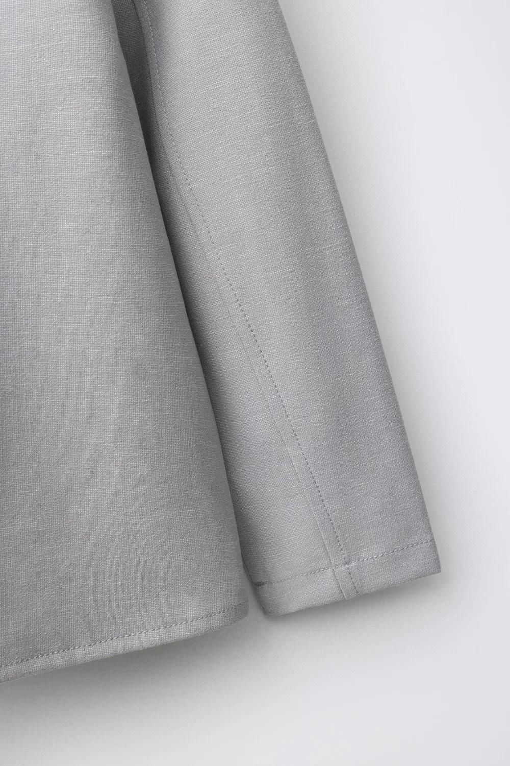 Рубашка-куртка с карманом ZARA, Pearl grey — фото 4