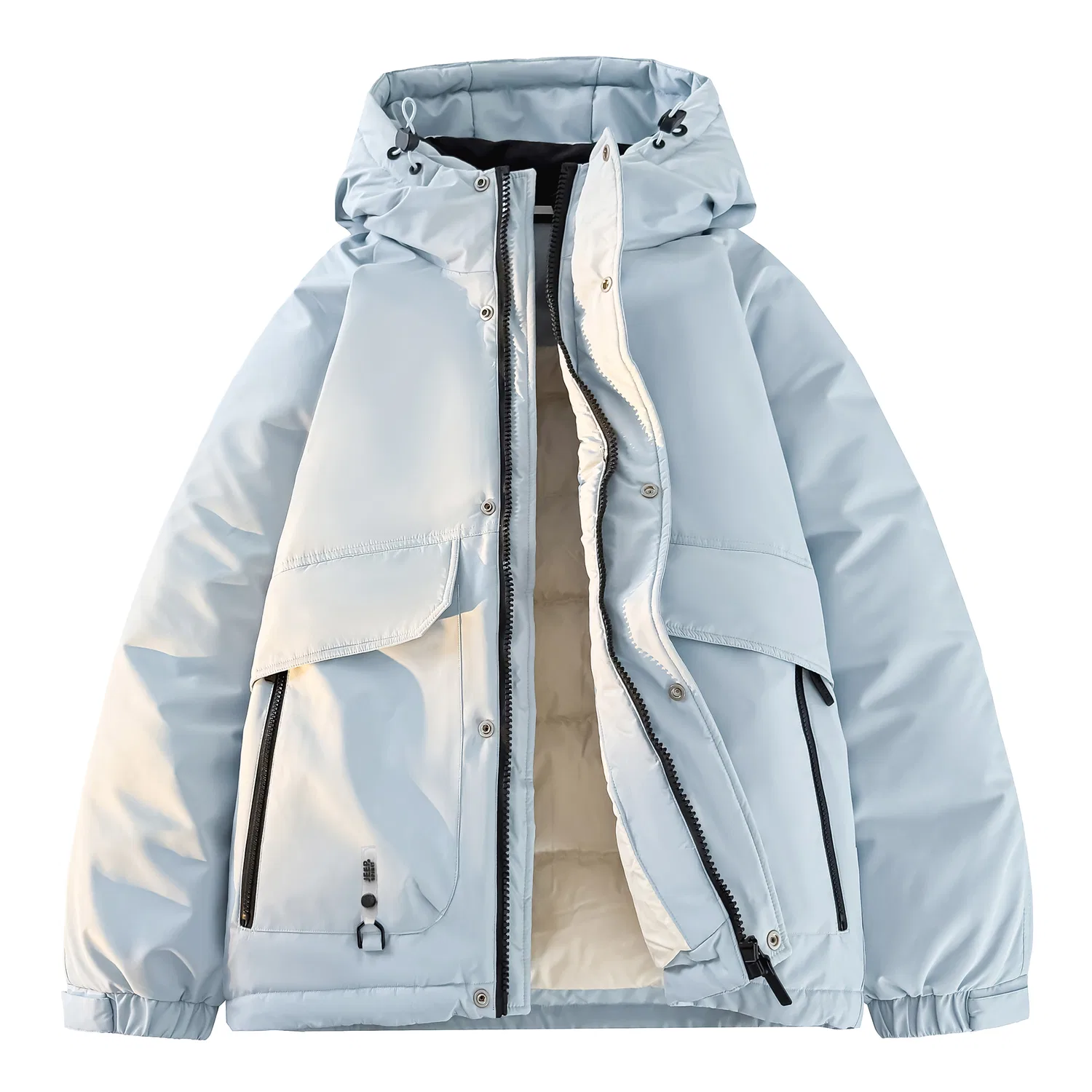 Детский утепленный пуховик с капюшоном JEEP SPIRIT, Snow Crystal Blue