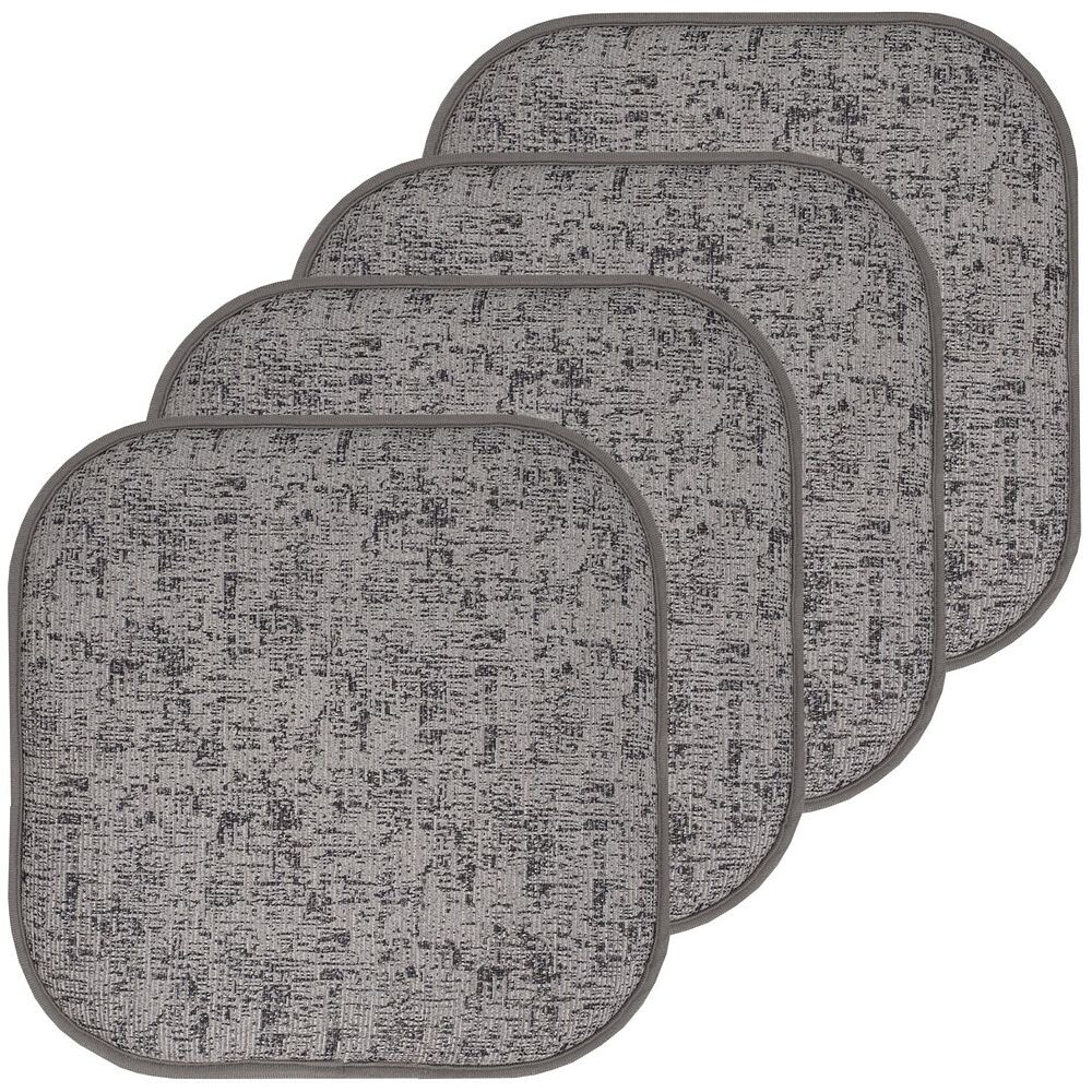 

Подушки для стула Sweet Home Broadway из пены с эффектом памяти, нескользящая спинка, 4 шт., цвет Gray Black
