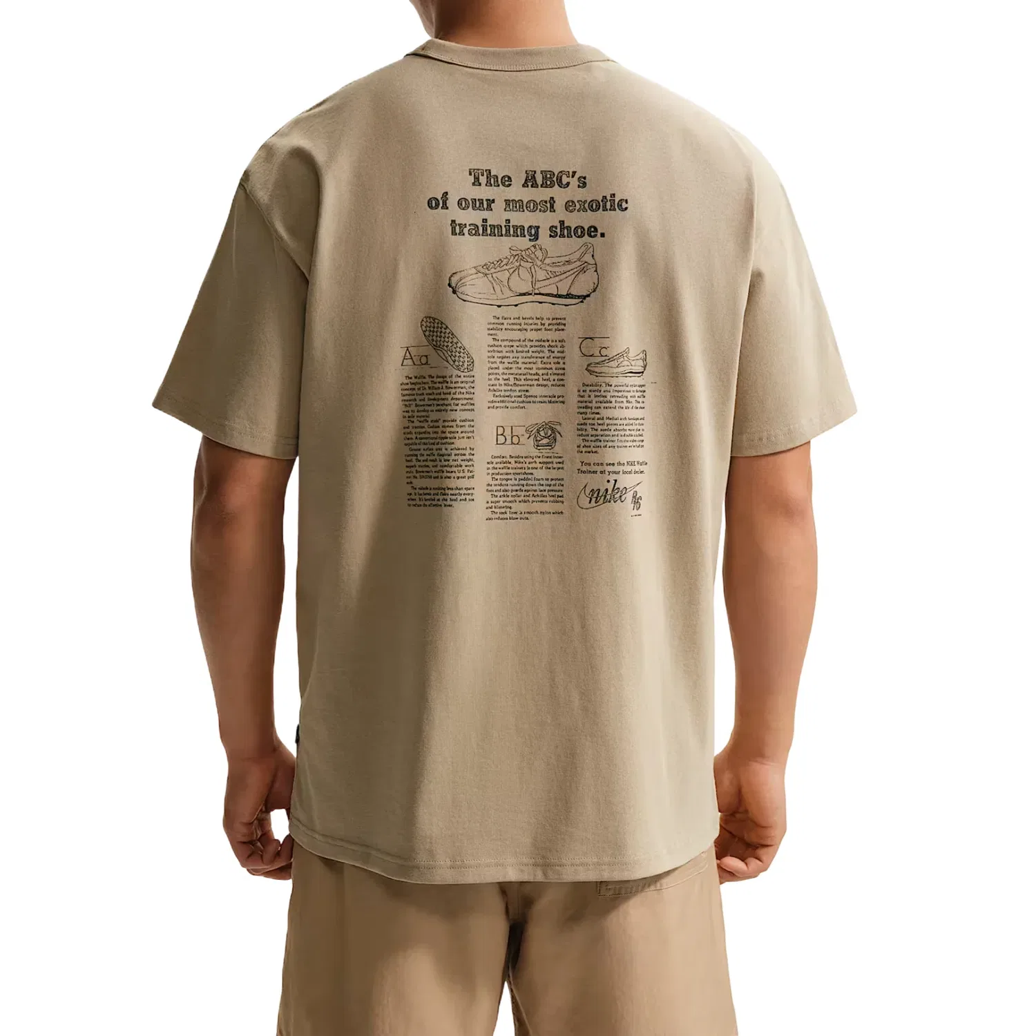 Мужская футболка Sportswear Prem GFX T-Shirt 'Khaki Brown' Nike, Khaki / Brown — фото 2