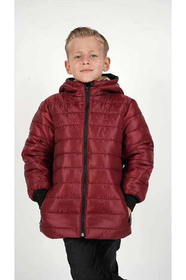 Детское пальто для девочек с капюшоном Dublino Kids, Burgundy