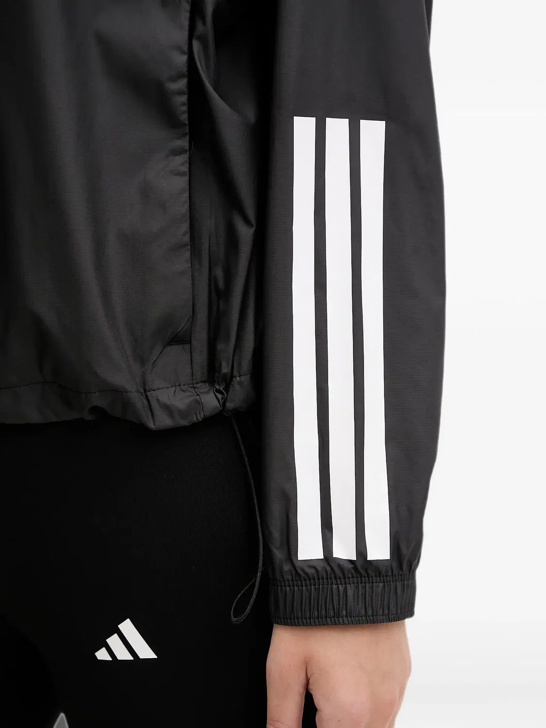 Ветровка с логотипом, черная Adidas, черный — фото 2