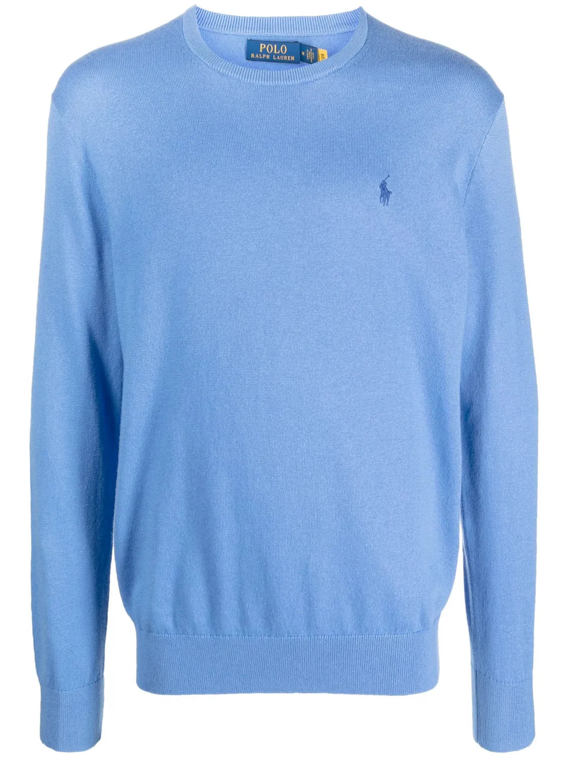 Джемпер с вышитым логотипом из смеси хлопка Polo Ralph Lauren, васильковый синий