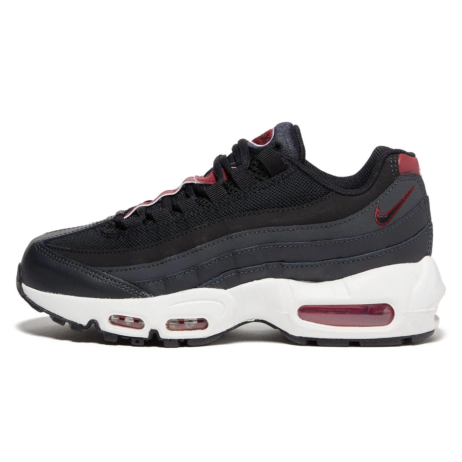Детские кроссовки для мальчиков Nike Air Max 95 Se GS, Anthracite Black Red Team White Summit