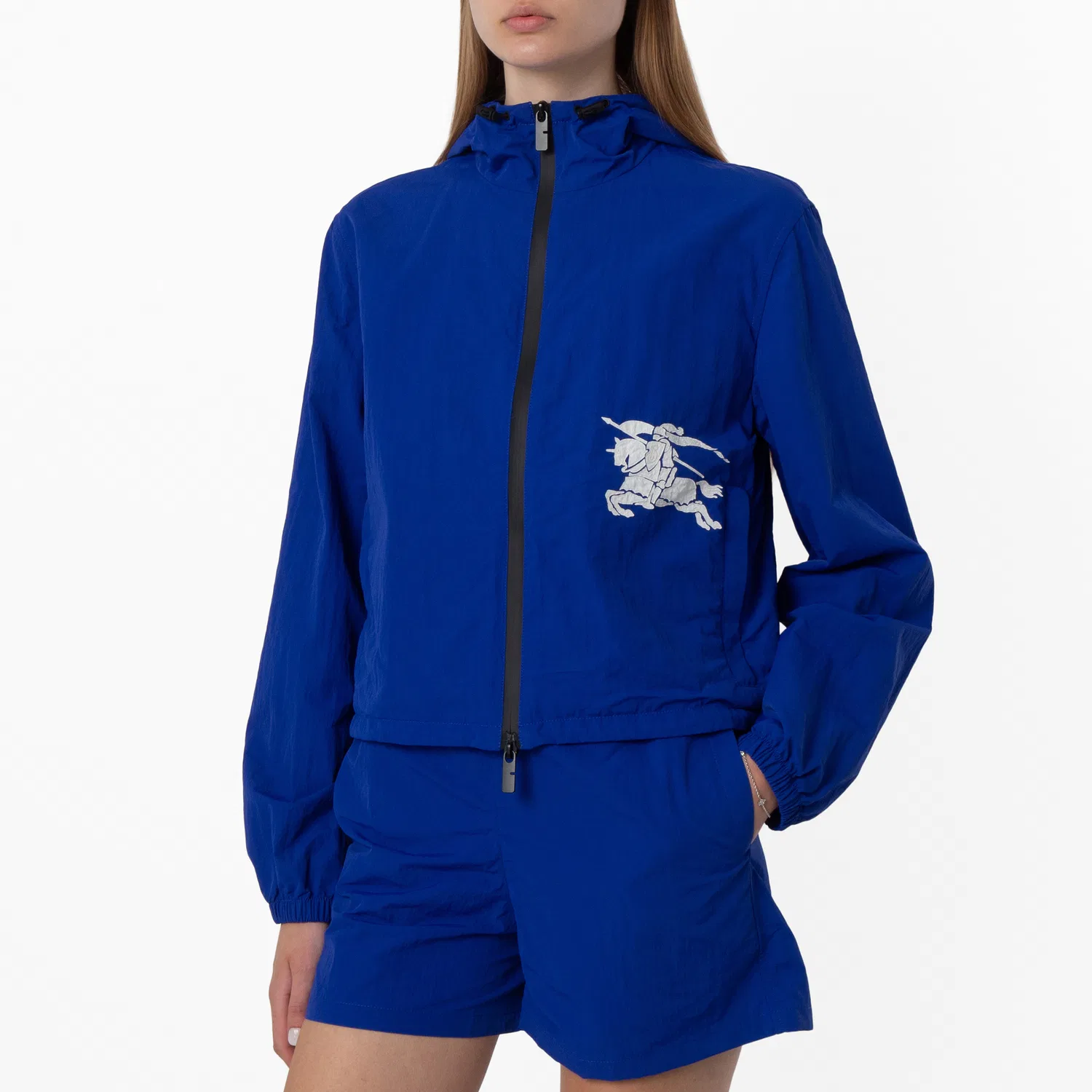 Куртка женская с капюшоном EKD Logo Hooded Nylon Jacket Burberry, Knight