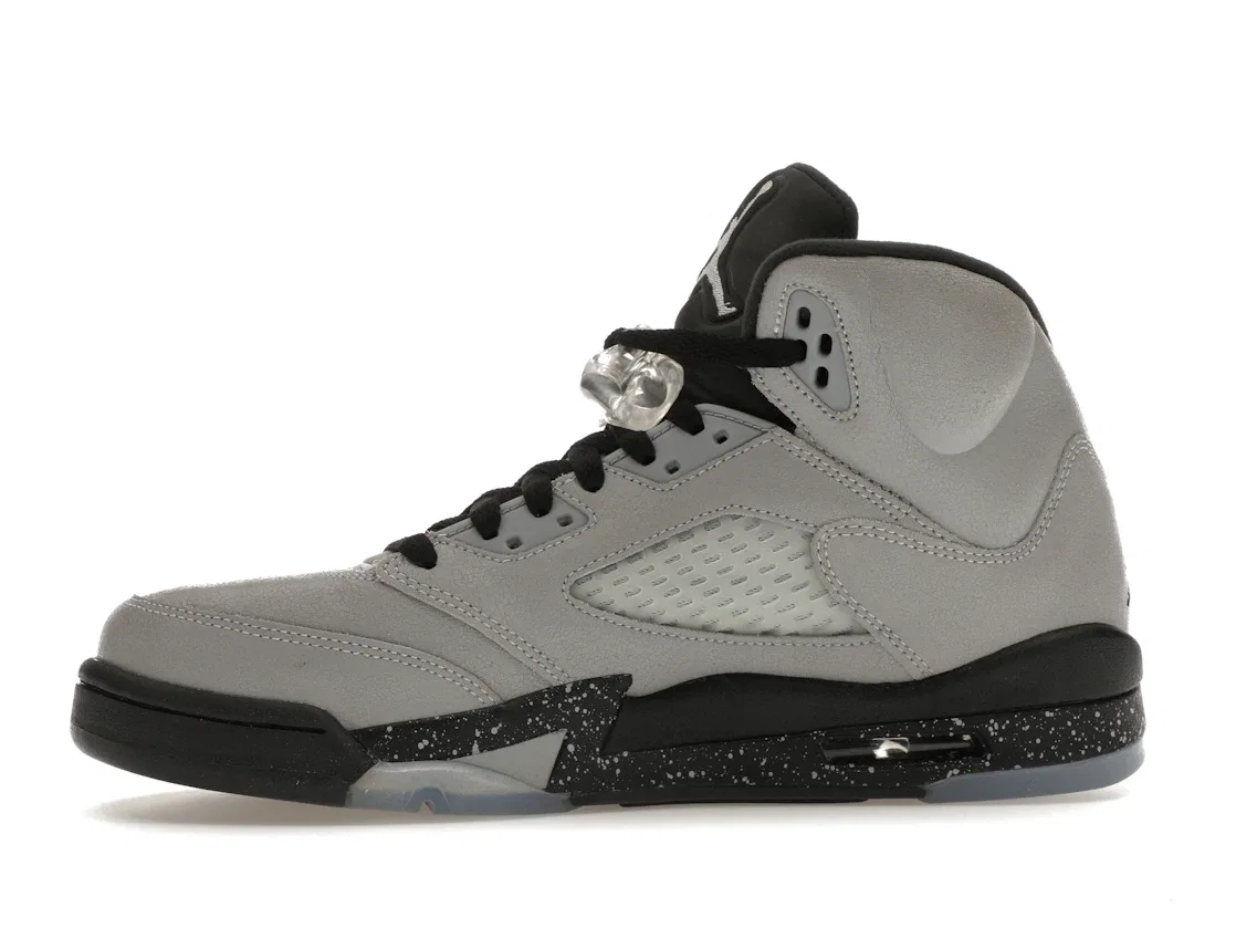 Детские кроссовки Lifestyle с нубуком Jordan 5 Retro, Grey/Black — фото 3