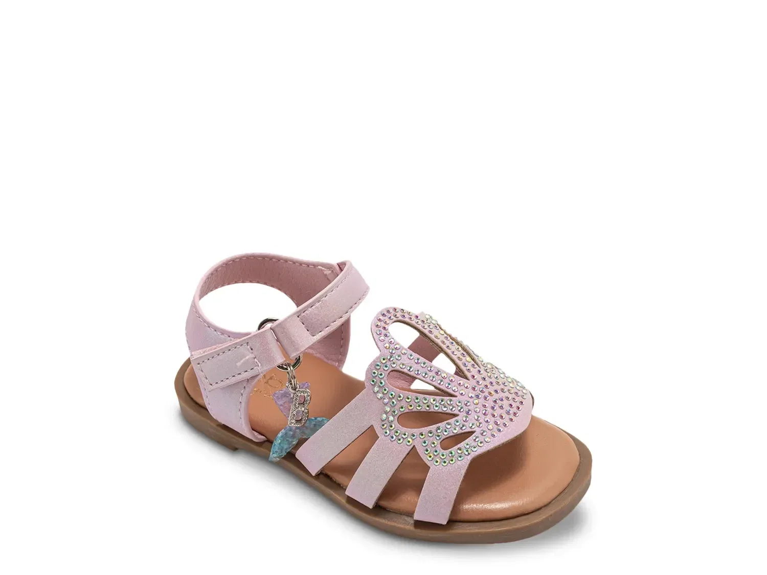 Сандалии с декором из страз, модель Mystic, bebe, фиолетовый