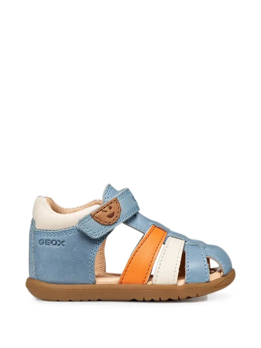 Сандалии с сенсорной застежкой из кожи Geox Kids, синий — фото 2