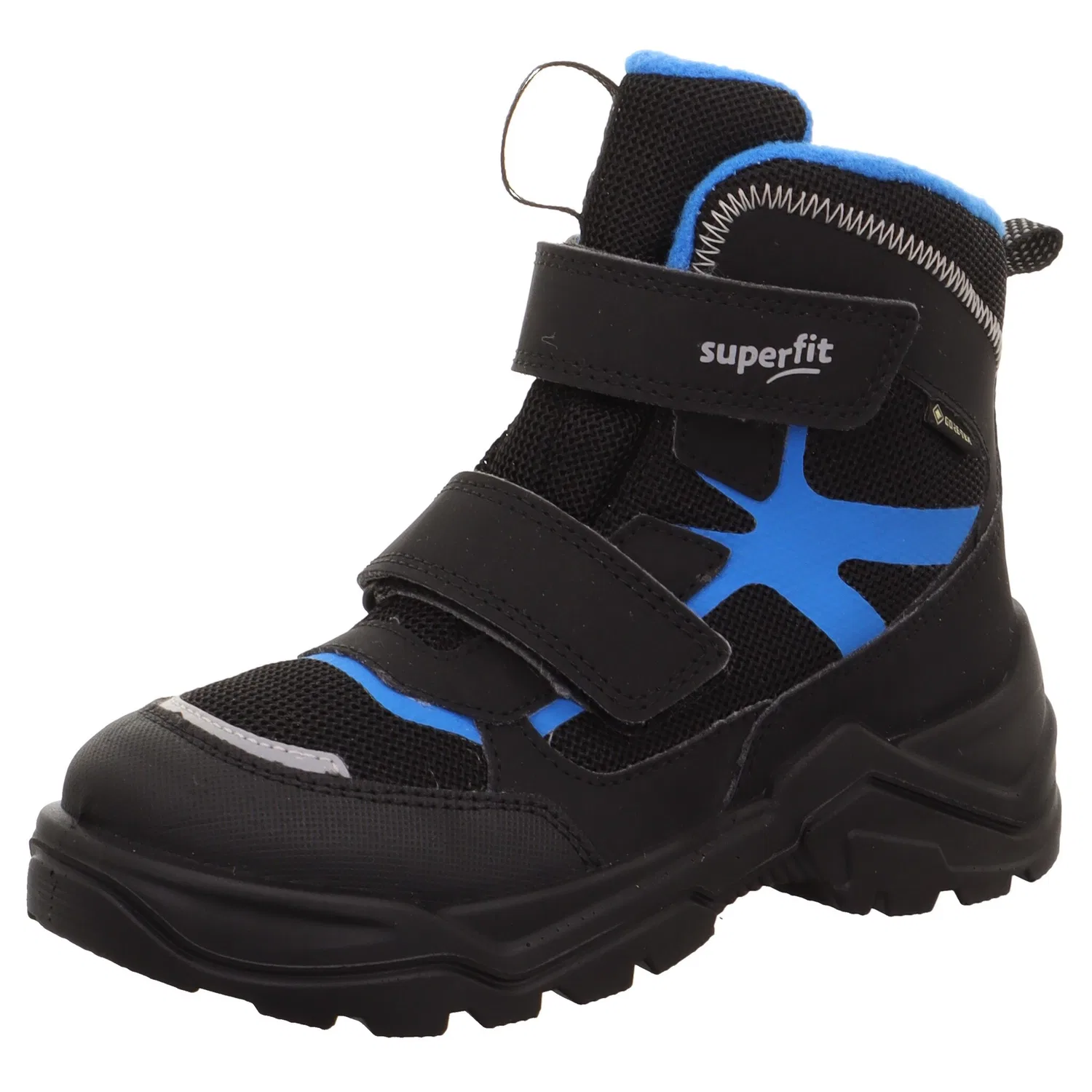 Детские снежные ботинки на липучках Superfit, Black-Blue