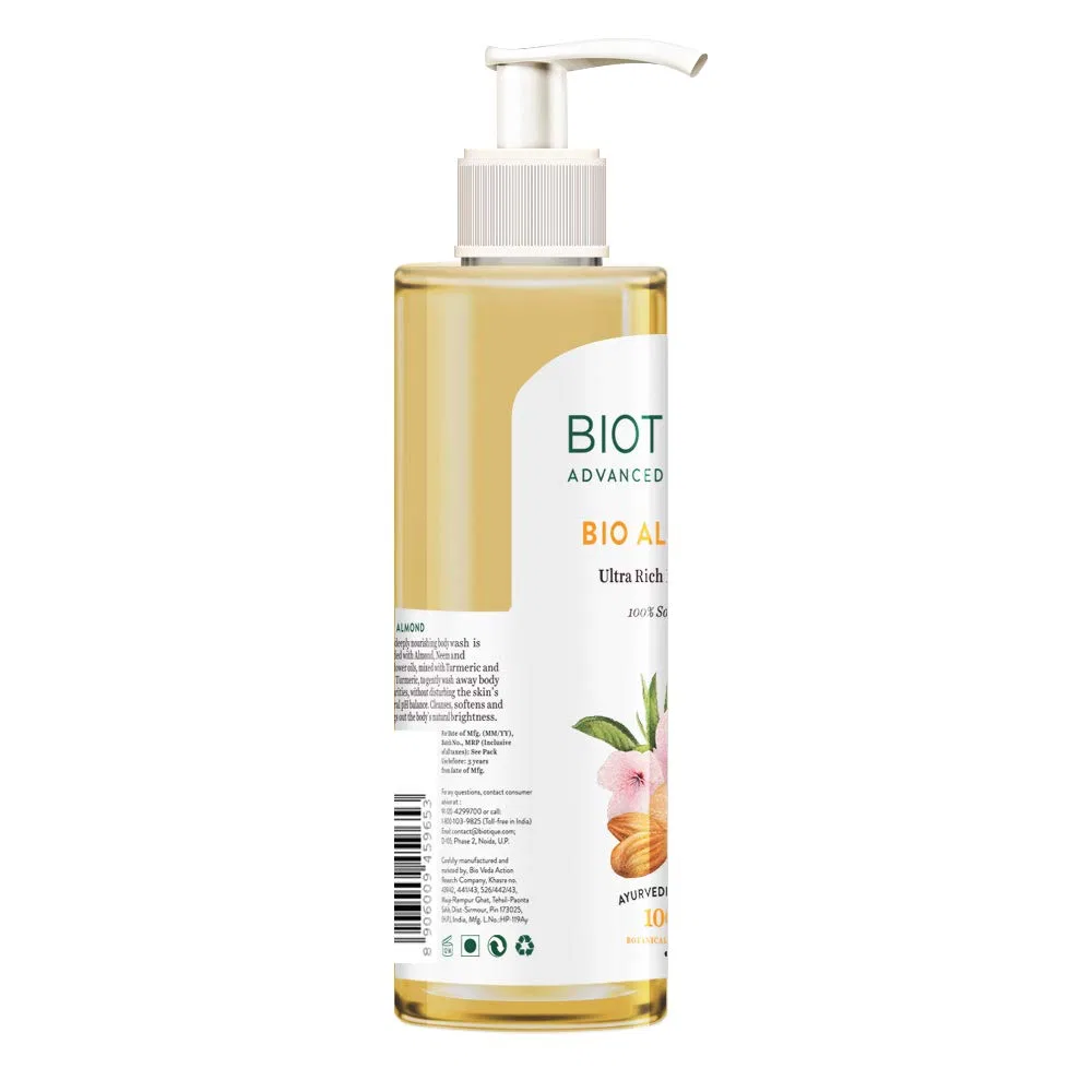 Гель для душа с миндальным маслом Biotique, 200 мл — фото 2