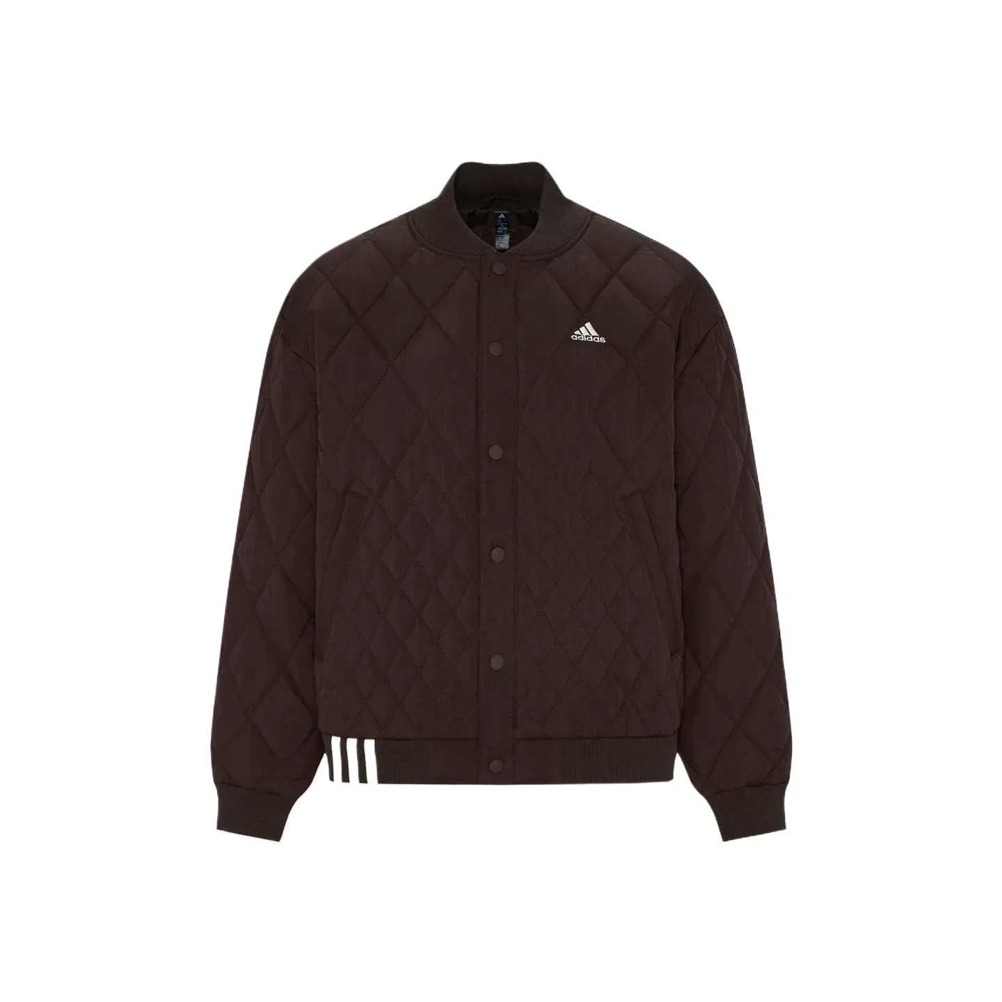 Женская куртка-пуховик с воротником-стойкой Dark Brown/Bauxite Brown Adidas