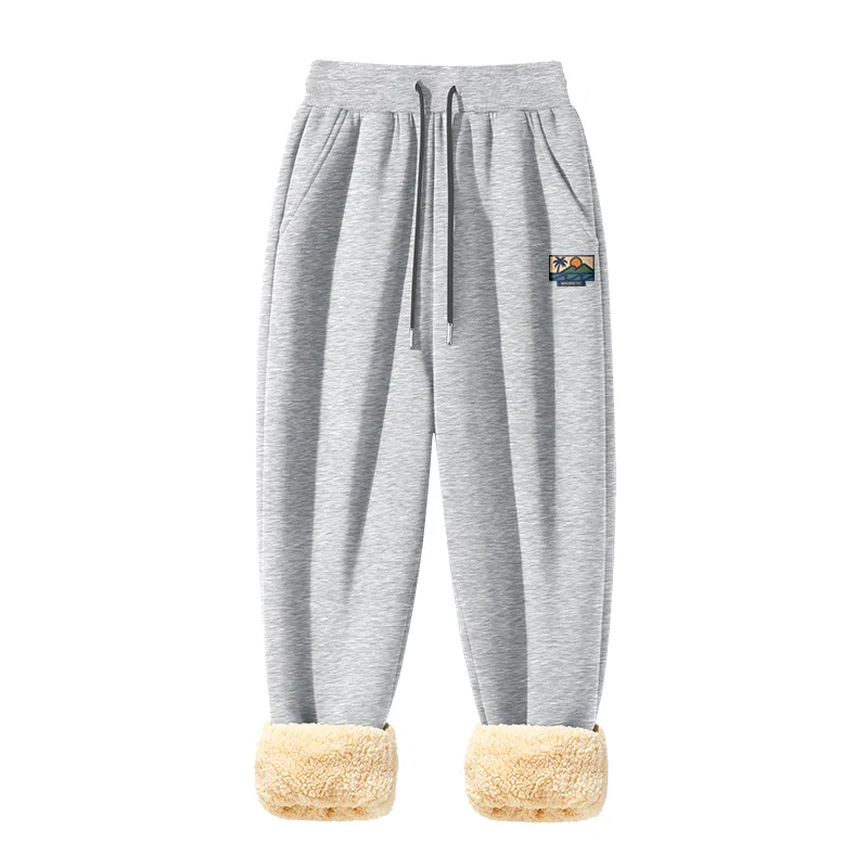 Детские повседневные брюки с манжетами из шерпы Sunset Coconut Island Pants MINISO, Gray