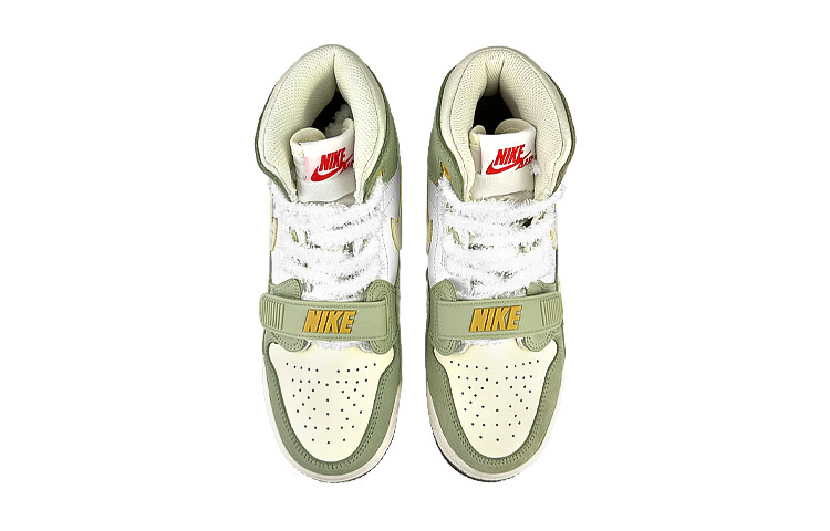 Кроссовки JORDAN Legacy 312 Vintage Basketball Shoes Women's High-Top Green Yellow — фото 4